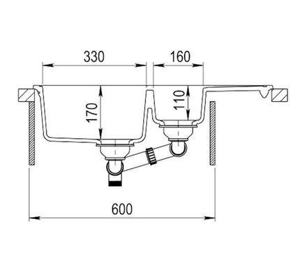 Кухонна мийка Teka COMFOR 60 B-TQ онікс - tequarc, вбудовується в стільницю, сушарка