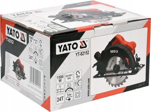 YATO ПИЛКА ДИСКОВА 185мм 1500Вт