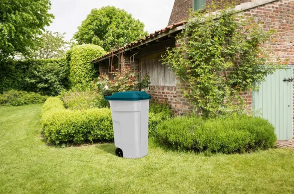 Місткий контейнер для сміття Refuse Bin O/W 110L бежево-зелений Keter 176805