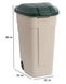 Місткий контейнер для сміття Refuse Bin O/W 110L бежево-зелений Keter 176805