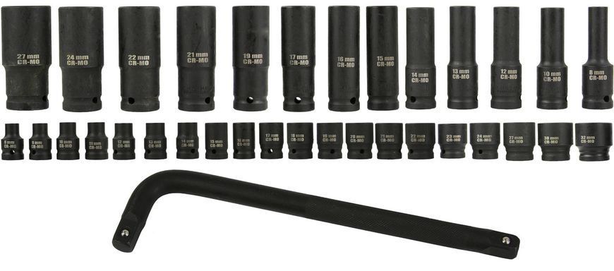 Набор торцевых ключей 1/2" 35 шт. шестигранник BJC /8-32мм/ Mar-Pol M58234