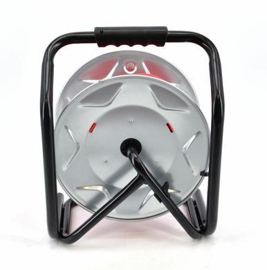 AWTOOLS ПОДОВЖУВАЧ КОТУШКА МЕТАЛЕВИЙ 40м 3x1,5мм ЧЕРВОНИЙ HEAVY DUTY 16A / 3680W / IP44