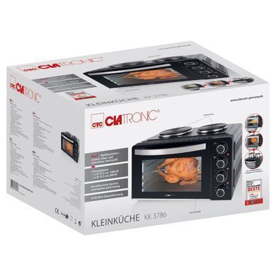 Електрична духовка із електроплитою 3в1 28 л 3100 Вт Clatronic KK 3786