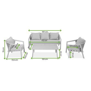 Садовый комплект мебели LOARA CAFFE MAX Wood Look для террасы и балкона Bj&oslash;rkka