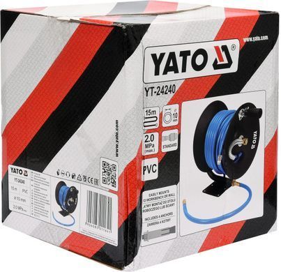 Шланг пневматичний Yato на котушці 10 мм 15 м