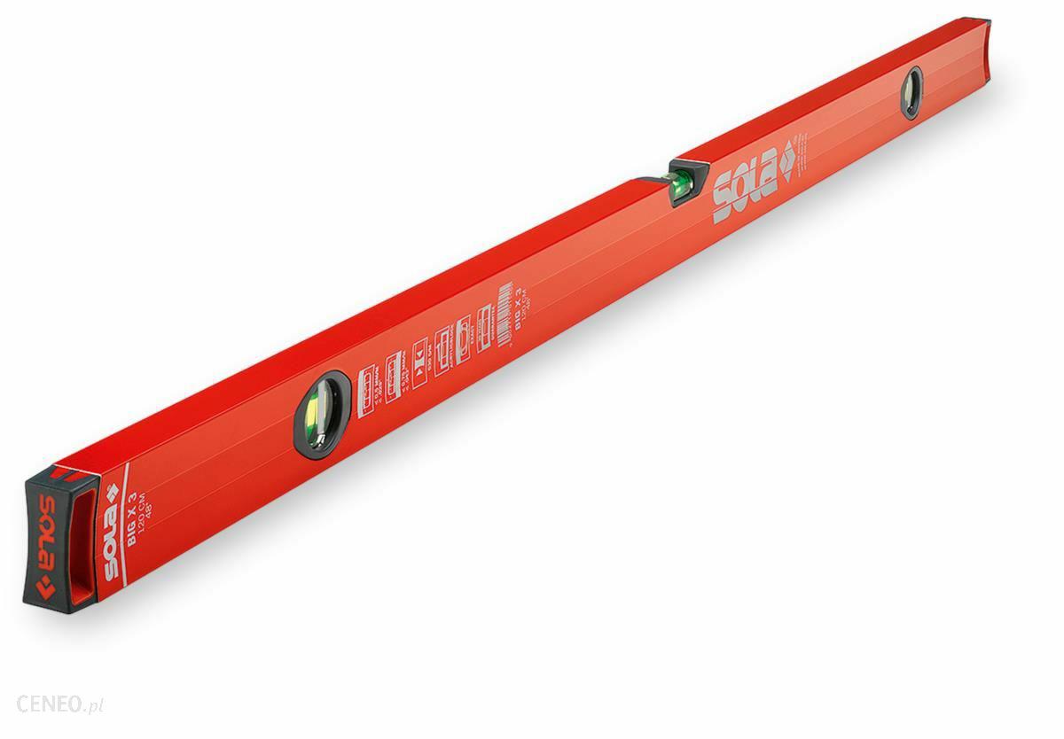 Уровень строительный алюминиевый SOLA BIG X 3, 80 см, 3 ампулы