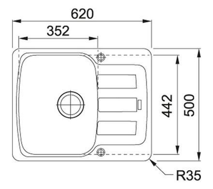 Кухонна мийка Franke Antea AZG 611-62 - чорний матовий