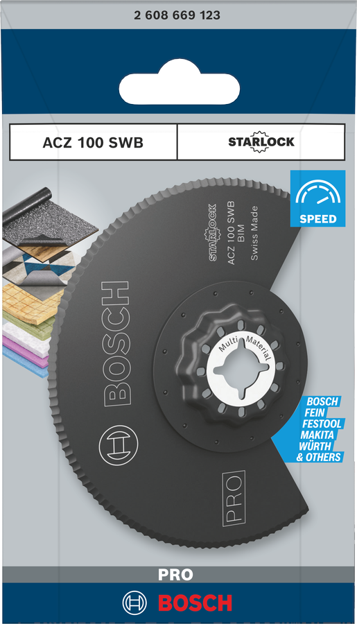 Полотно Bosch PRO ACZ 100 SWB для каменной и стеклянной ваты, 100 мм