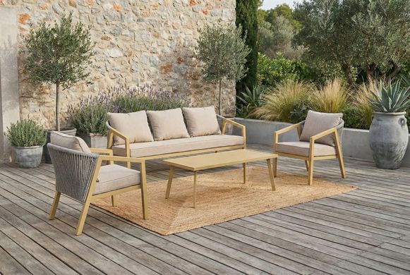 Садовый комплект мебели LOARA CAFFE MAX Wood Look для террасы и балкона Bj&oslash;rkka