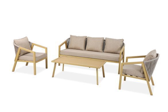 Садовый комплект мебели LOARA CAFFE MAX Wood Look для террасы и балкона Bj&oslash;rkka