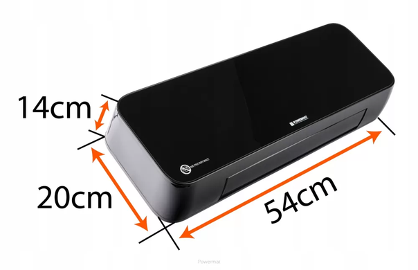 Теплова завіса 2000 Вт з таймером і пультом&nbsp;чорна&nbsp;Powermat PM-GC-3000DLS&nbsp;LCD