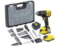 Дриль-шуруповерт ударний STANLEY V20 SFMCD716D2A 2x2Ah + 100 аксесуарів