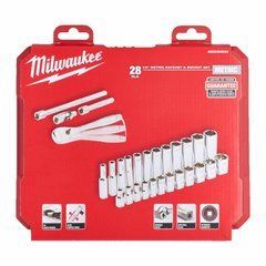 Milwaukee Набір насадок 28 шт. 1/4" з храповиком