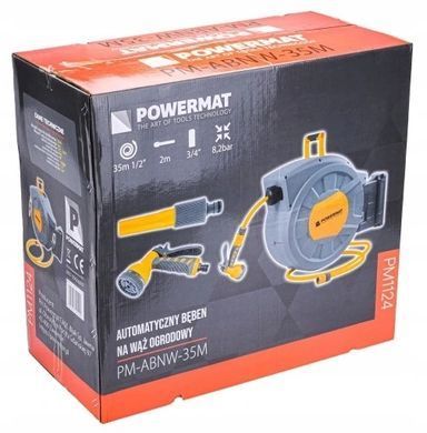 Катушка автоматическая для садового шланга 1/2 35 м Powermat PM-ABNW-35M