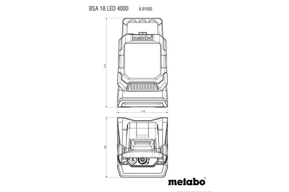 Прожектор Metabo BSA 18 LED 4000, без акб и з/у