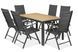 Комплект садовой мебели SYDNEY dark grey 6+1 Teak Bj&oslash;rkka