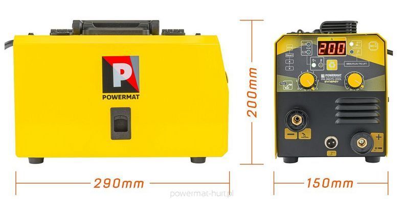 Інвертор зварювальний MIG MAG MMA TIG Powermat PM-IMGT-200L