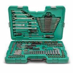 SATA НАБІР КЛЮЧІВ 150ел 1/4" 3/8" 1/2" ВАЛІЗА....
