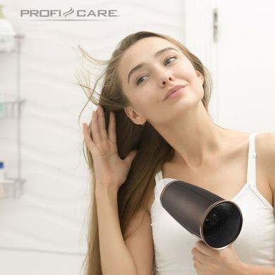 Фен для волос складной 1400 Вт ProfiCare PC-HT 3009 коричневий