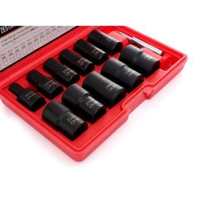 Набор насадок для снятия поврежденных гаек 1/2" 12 элементов Kraft&Dele KD11792