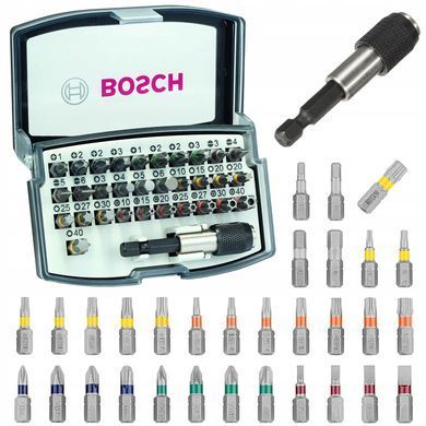 Набір біт Bosch Extra Hard з колірним кодуванням 32 шт 2607017319
