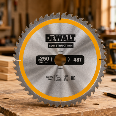 Пильний диск 250х30 мм CONSTRUCTION по дереву 48 ATB DeWALT DT1957-QZ
