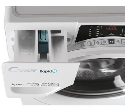 Пральна машина Candy RapidO Slim RO4 1274DWMT/1-S - 7 кг