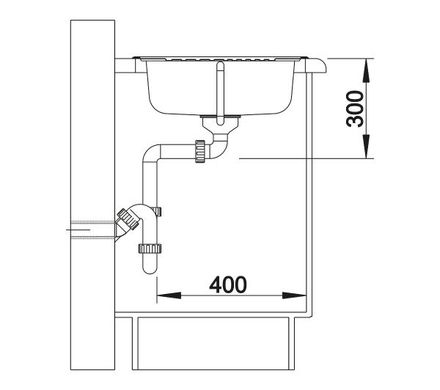Кухонна мийка Blanco TIPO 45 S Mini 516524 сталь- вбудовується в стільницю, крило для сушіння