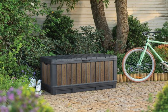 Ящик для зберігання садовий 350 л Walnut DECO KENTWOOD Keter