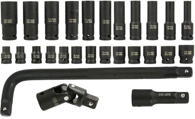 Набір торцевих ключів 1/2" 27 шт. шестигранник BJC /8-24мм/ Mar-Pol M58233