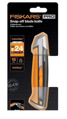 Ніж з висувним лезом Fiskars CarbonMax Snap-Off Knife 18 мм (1027227)