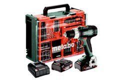 METABO ШУРУПОВЕРТ BS 18 L 60/26Nm 2x2,0Ah + 74 ACC ВАЛІЗА