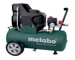 METABO КОМПРЕСОР BASIC 250-24 W OF 230V 24L 8BAR 120L/MIN БЕЗМАСТИЛЬНИЙ