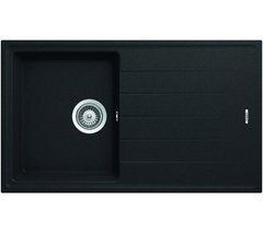 Кухонна мийка Schock Element D-100S онікс - граніт, вбудовується в стільницю, крило для сушіння