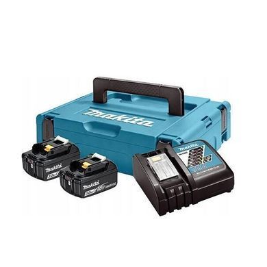 Набір акумуляторів Makita 2x 3 Ач АКБ BL1830B та зарядний пристрій DC18RC + Makpac
