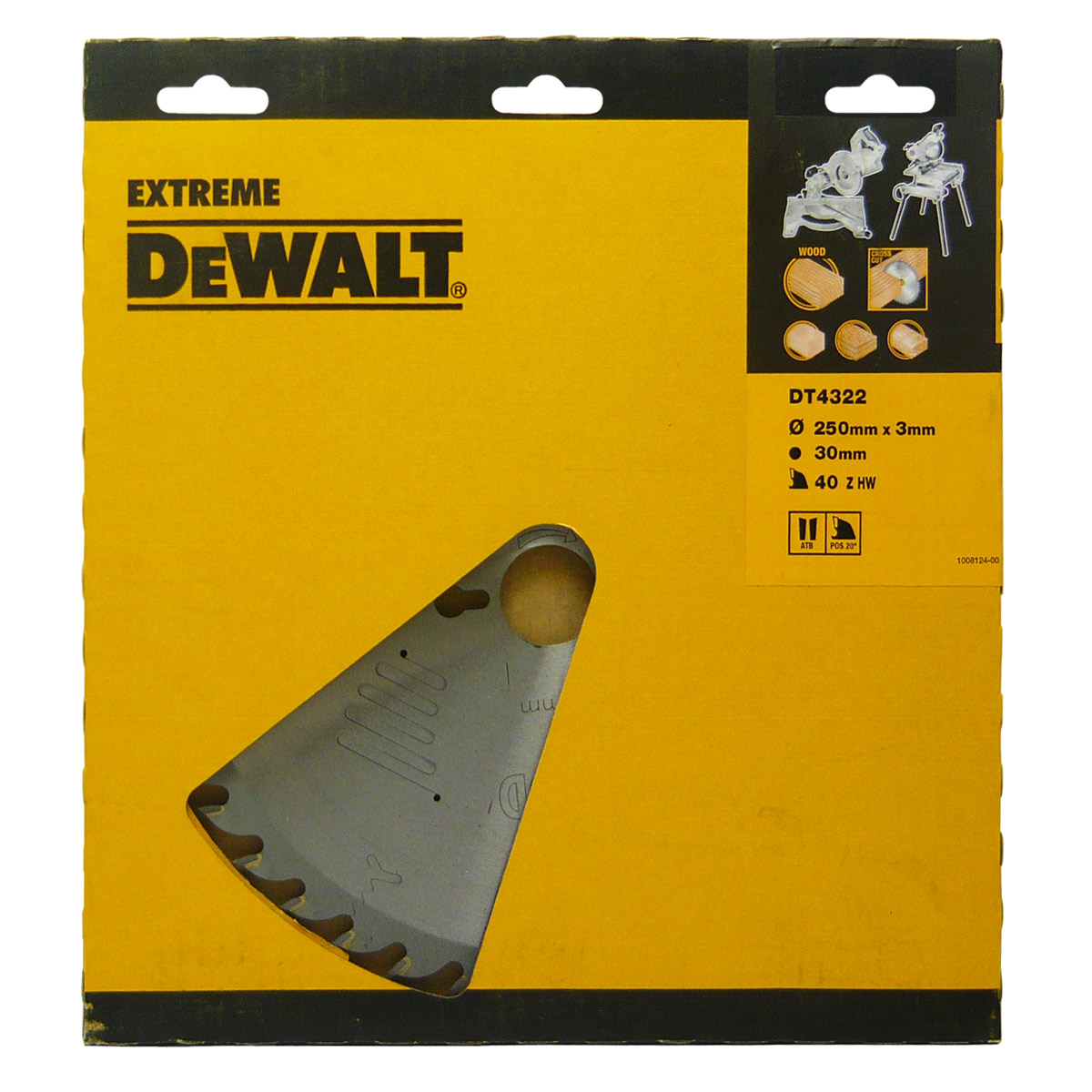Диск для циркулярной пилы DeWalt DT4322 250x30 мм, 40 зубьев ATB