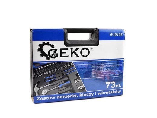 Набір інструментів гайкових ключів і викруток 73 елементи Geko G10108