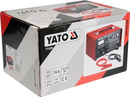 Yato зарядное устройство с усилителем загрузки 16a 12 В / 24v, 120 - 240ah