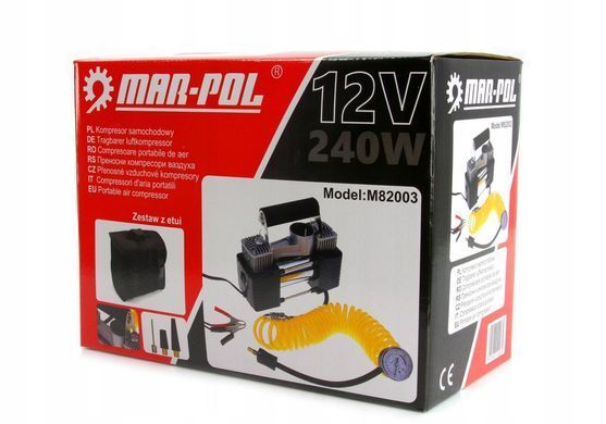 Автомобильный компрессор 2 поршня 12 В Mar-Pol M82003