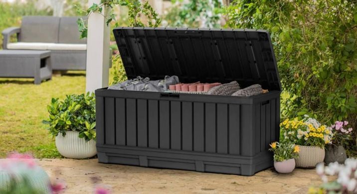 Садовий ящик для зберігання графіт 350 л Kentwood Keter