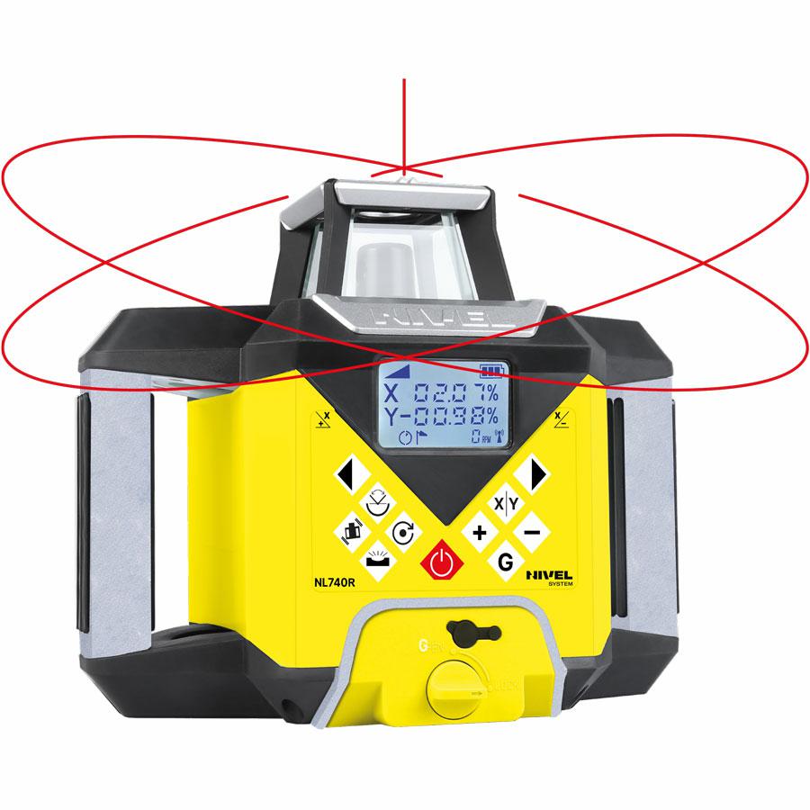 Нивелир лазерный NIVEL SYSTEM NL740R Digital, горизонт и вертикаль, 700 м, IP65