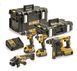DEWALT КОМБО НАБІР 18V DCK422P3 (DCG405, DCH273, DCD796, DCF887) 3x5,0Ah 2xTSTAK