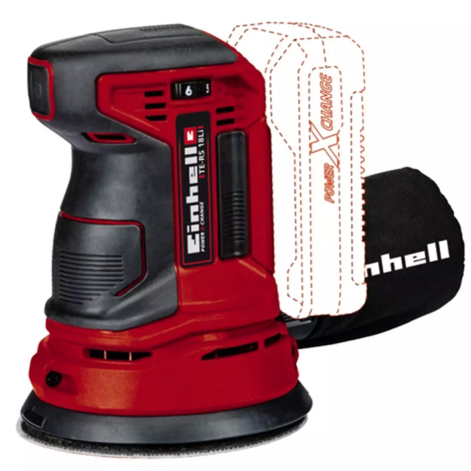 Шлифмашина эксцентриковая аккумуляторная Einhell TE-RS 18 Li-Solo