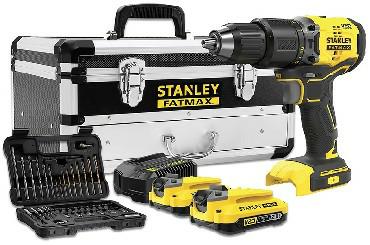 Шуруповерт Stanley V20 SFMCD715D2F 60 Нм, 2 акумулятори 2,0 А·год, 50 аксесуарів