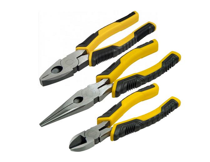 Набор клещей Stanley Dyna-Grip 3 шт.: боковые, универсальные и удлинённые