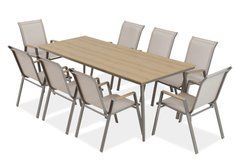 Обеденный комплект мебели для террасы NOVA DINING 8+1 Taupe Bj&oslash;rkka