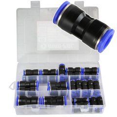 Набір пневматичних швидкознімних з'єднань 4-16 мм 40 шт Mar-Pol M66571