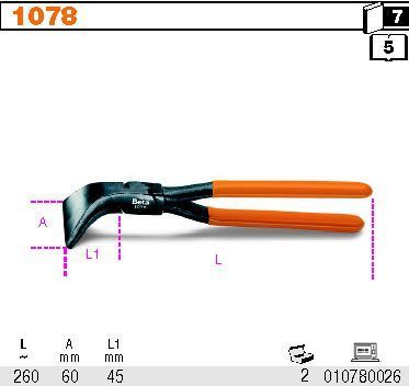 BETA листовые плоскогубцы 260MM 1078