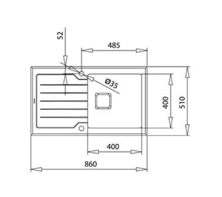 Кухонная мойка Teka Diamond RS15 1B 1D 86 - белый
