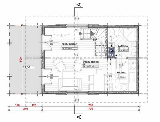 Коттедж для отдыха 80 м&sup2; ALIAS, 2 этажа с балконом Nordenwood